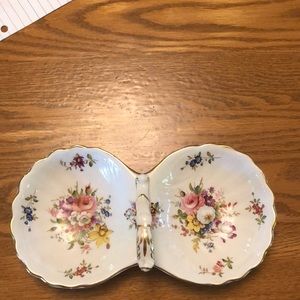Vintage Hammersley dish. Victorian wild flowers.